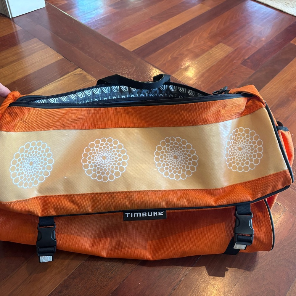 Timbuk2 Orange and Tan Duffel Bag